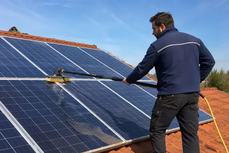 Nettoyage et entretien de panneaux solaires à Cleebourg